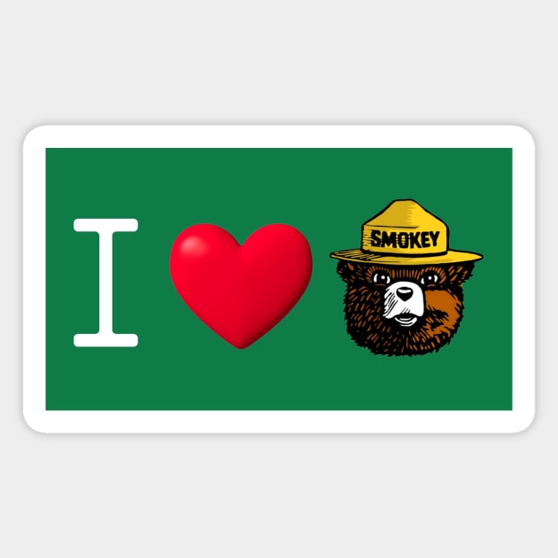 SMOKEY BEAR Magnet by Cult Classics